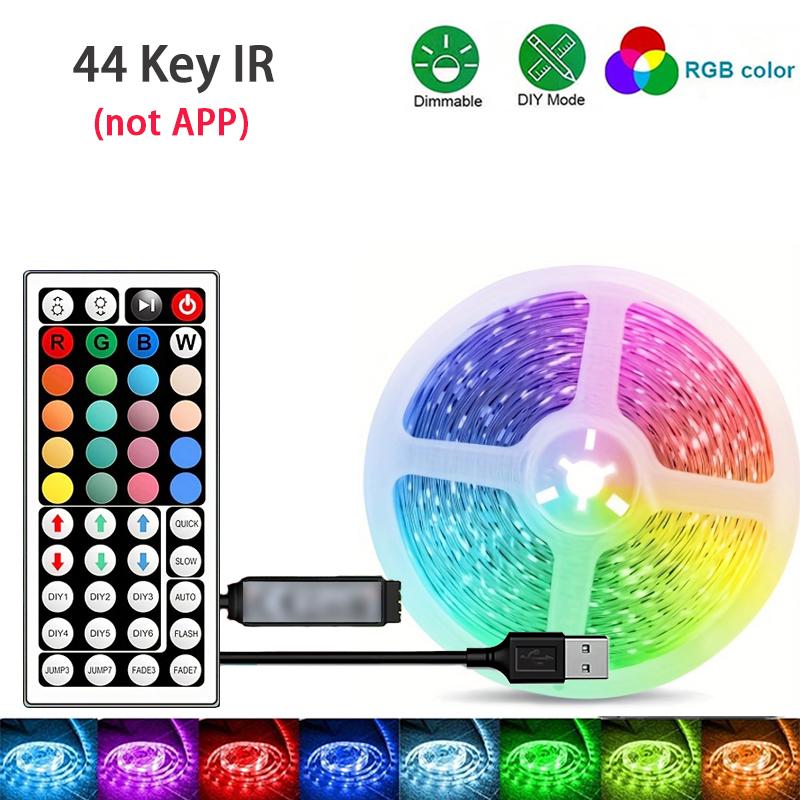 RGB светодиодная лента 1м-40м Светодиодный свет для комнаты с управлением через приложение Гибкая лента Светодиодная лента для декора комнаты спальни