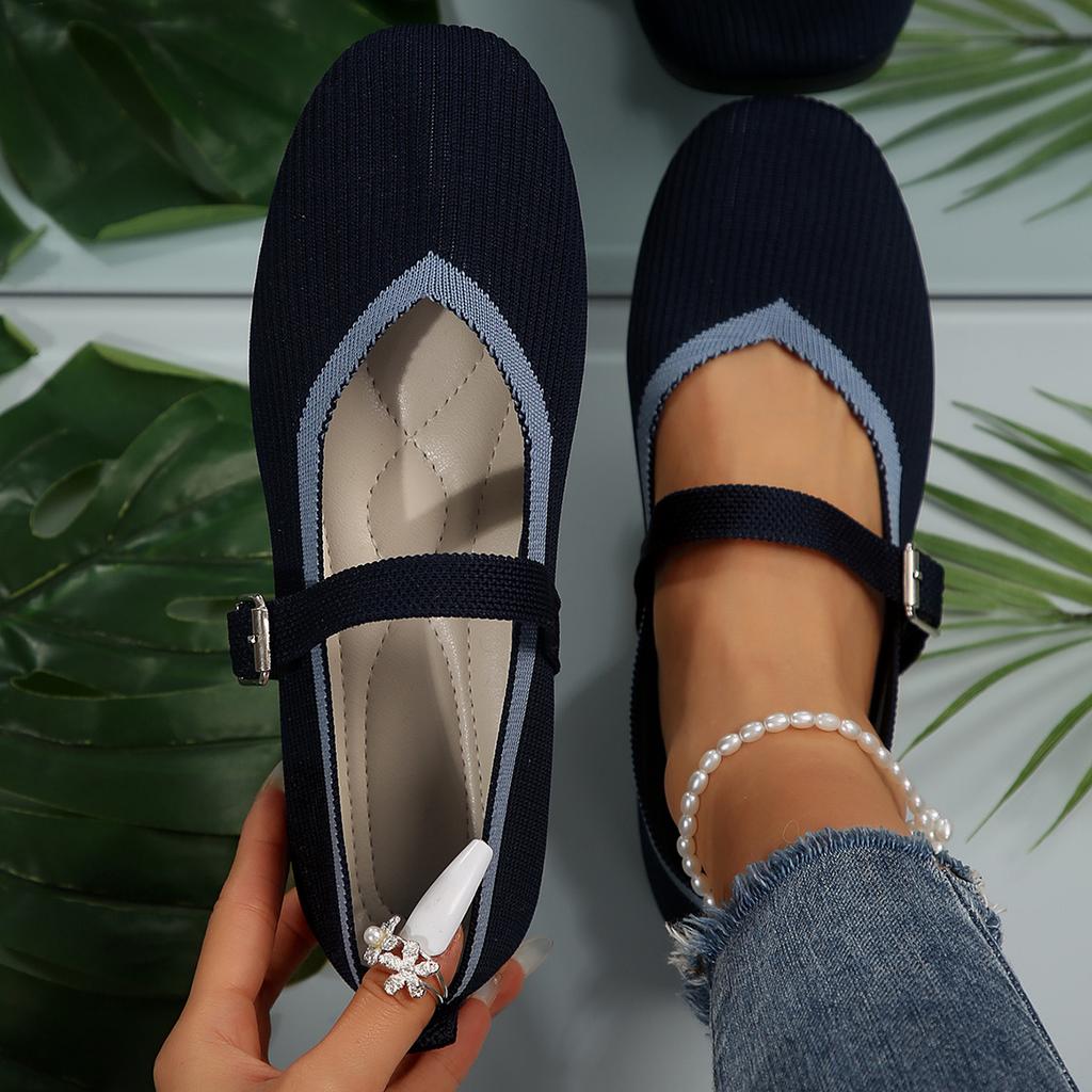 Women Flats 2025 New Spring Autumn Round Head Loafers Women Mary Janes Shoes Ballet Fashion Buckle Flat Shoes Zapatos De Mujer