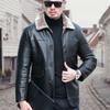 Winter Thickened Genuine Leather Down Jacket for Men, Medium and Long Lapel Jacket, New Sheepskin Leather Jacket for Men