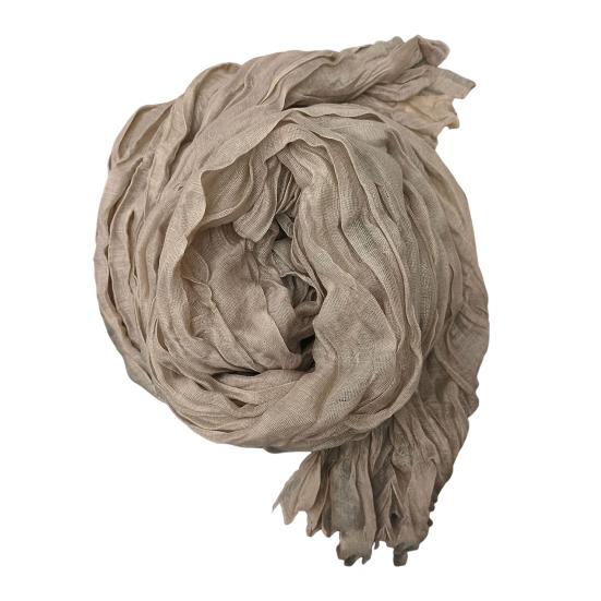 Women Scarf Solid Color Pleated Long Scarf Retro Autumn Winter Warm Long Scarf Soft Vintage Inspired Scarf