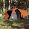 VidaXL Tente de Camping Tunnel 3 Personnes, Tente d'Ombrage avec Sac de Transport, Auvent de Camping, Abri de Jardin, Orange 94392