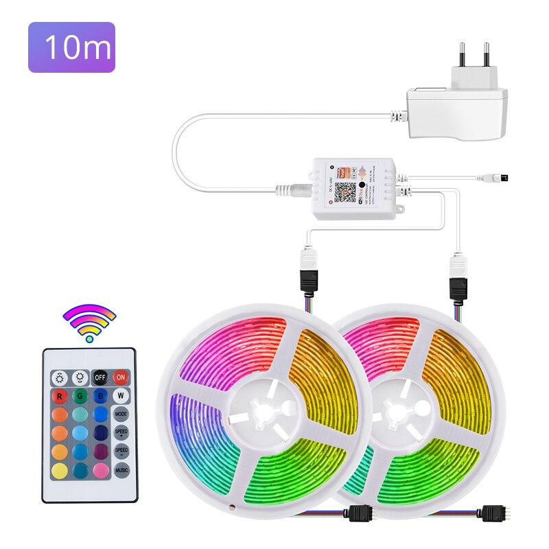 Умные светодиодные фонари Tuya Wi-Fi для гостиной, светодиодные ленты, голосовое управление, подсветка, работа с Alexa Echo/Google Flexible Home