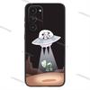 Funny Space UFO Alien Thing Phone Case For Samsung Galaxy A20,21s,22,31,32,52,53,72,73,80,91 Soft Liquid Silicone Black Cover