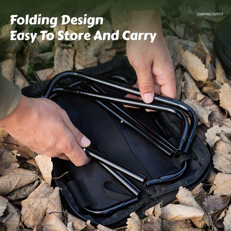 Outdoor Folding Portable Chair Picnic Camping Fishing Chair Easy To Carry Easy To Use High Load Bearing Lightweight Footrest