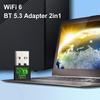 900 Мбит/с USB WiFi 6 Bluetooth 5.3 Адаптер USB WiFi Сеть Беспроводной Wlan Приемник Двухдиапазонный 2.4/5.8 ГГц USB WiFi Донгл Без драйверов