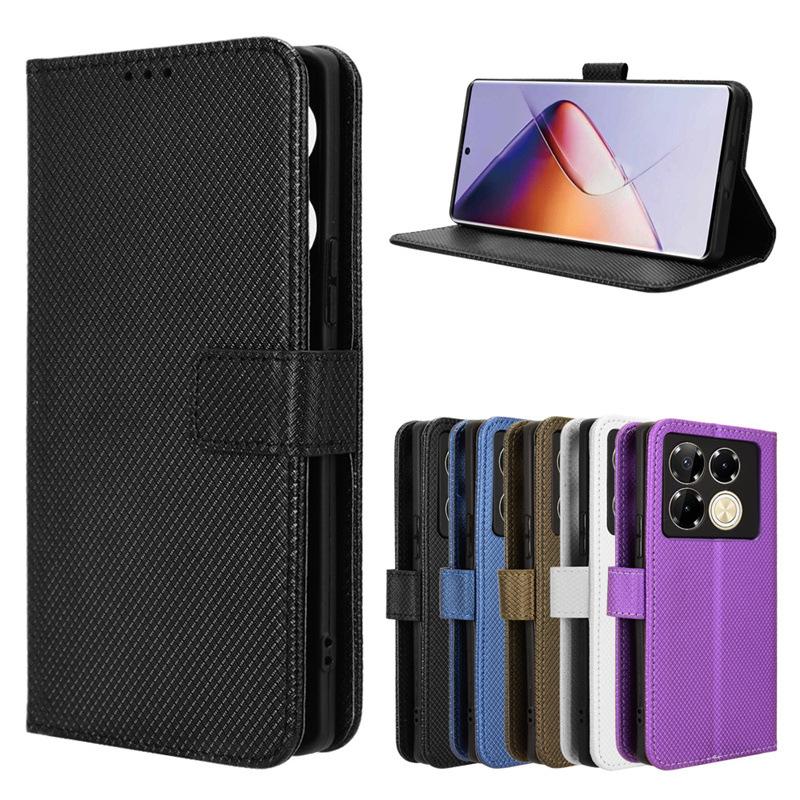 Leather Flip Cover for Infinix Note 40 4G,Note 40 Pro+ 5G,Note 40X 5G PU Leather Flip Card Clip Protective Case