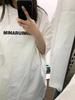 Women's Plus Size Retro White Mid-Length Cotton T-Shirt