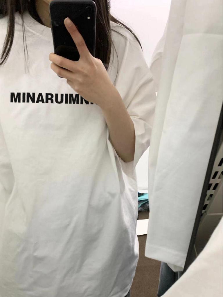 Women's Plus Size Retro White Mid-Length Cotton T-Shirt