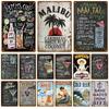Metal Sign Vintage Tin Sign Cocktail Plate Decorative Poster Plaque Retro Bar Kitchen Home Wall Decor Bar Pub Club Art Man Cave