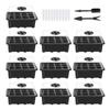10 Set Seed Trays Seedling Starter Tray (12 Cells Per Tray)with Adjustable Dome Lids and Base Plus