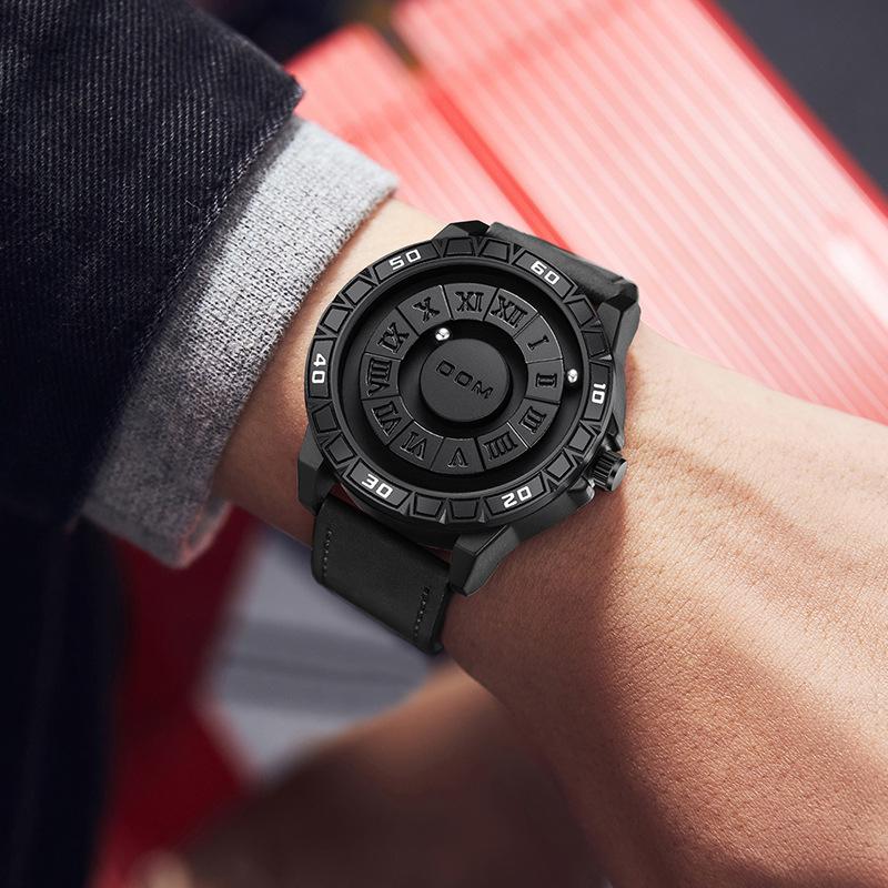 CQ268 Модные мужские часы с магнитной подвеской шарика, крутая креативная концепция, водонепроницаемые кварцевые часы для мужчин