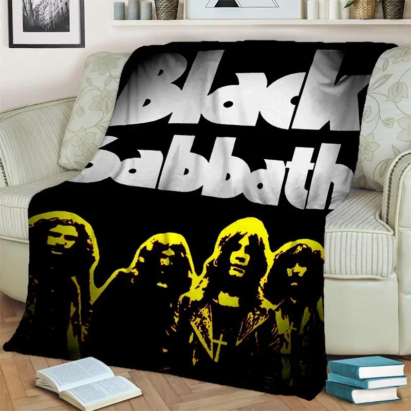 3D BLACK SABBATH Heavy Metal Rock Blanket,Soft Throw Blanket for Home Bedroom Bed Sofa Picnic Travel Office Cover Blanket Kids