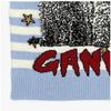 Ganni K2369 628 Cat Graphic Logo Wool Mix Stripe Women S Knit