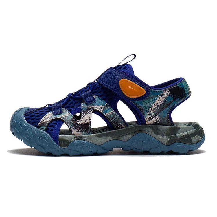 LiNing Youth Trekking Sports Sandals Kids Sandals Purple Blue YKUS012-5