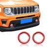 2 шт. Красная декоративная накладка на противотуманную фару для Jeep Renegade +