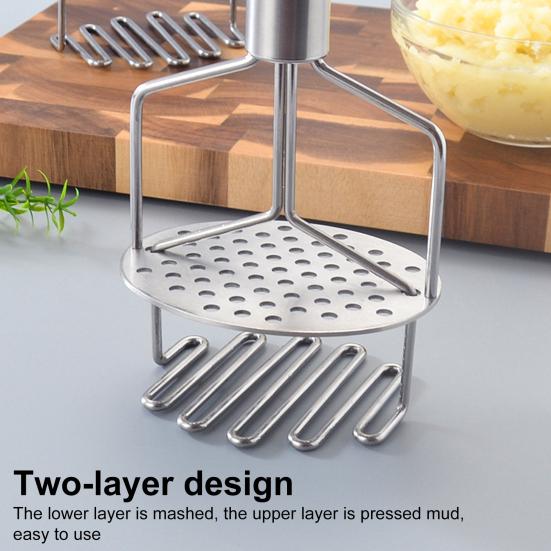 Двойной слой картофельного пюре Ручной картофельный пресс Волнистый пресс-измельчитель Кухонные принадлежности для картофельного пюре Овощи Фрукты