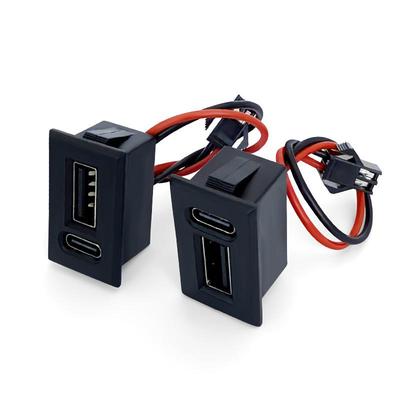 USB гнездо типа C двухслойное гнездо лампа зарядное гнездо питание телефонное гнездо с кабельным разъемом
