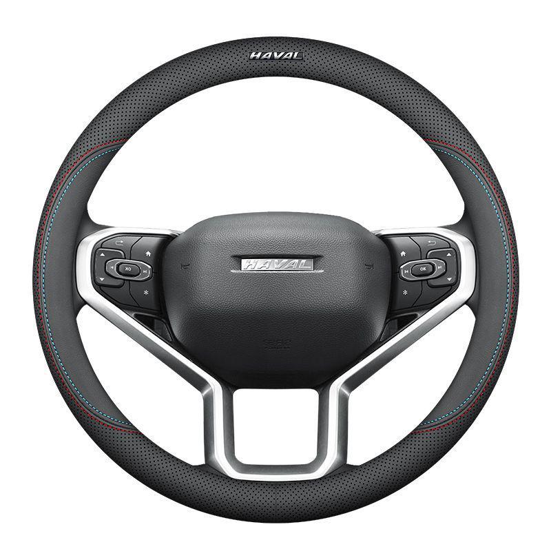 Всесезонный чехол на руль Haval H6 Red Rabbit из натуральной кожи