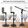 Microphone Stand Desktop Adjustable Lifting Mic Holder Portable Table Bracket Shockproof Mic Stand For Live Lightweight Bracket