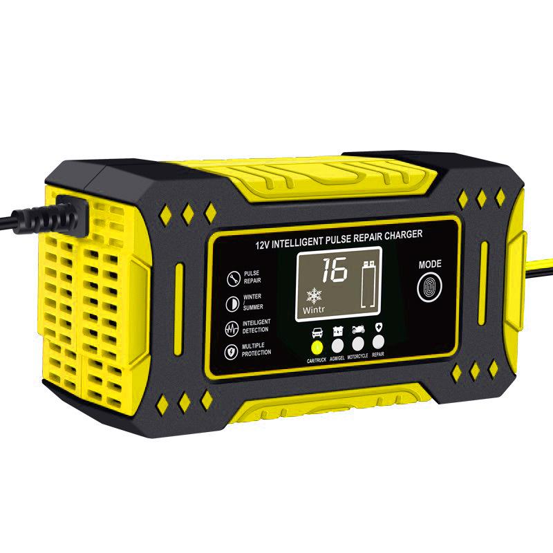 12 В Смарт-зарядное устройство с импульсным восстановлением для литиевых аккумуляторов автомобиля и мотоцикла