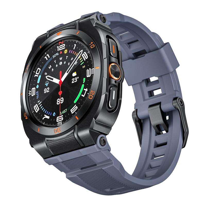 Металлический корпус+Ремешок для Samsung Galaxy Watch Ultra 47 мм Ремешок Силиконовый Дышащий Ремешок Запасной ремешок для Samsung Galaxy Ultra 2025/2024 Correa