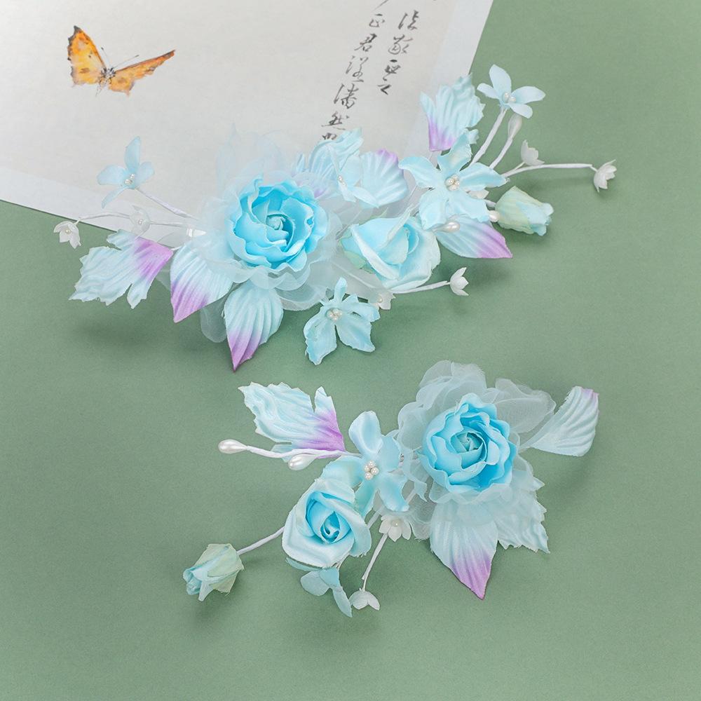 Заколки для волос в виде цветка, вилки, китайские аксессуары для волос ханьфу для женщин, вилка-шпилька ручной работы, винтажные свадебные украшения для волос в стиле ретро, короны для девочек и женщин