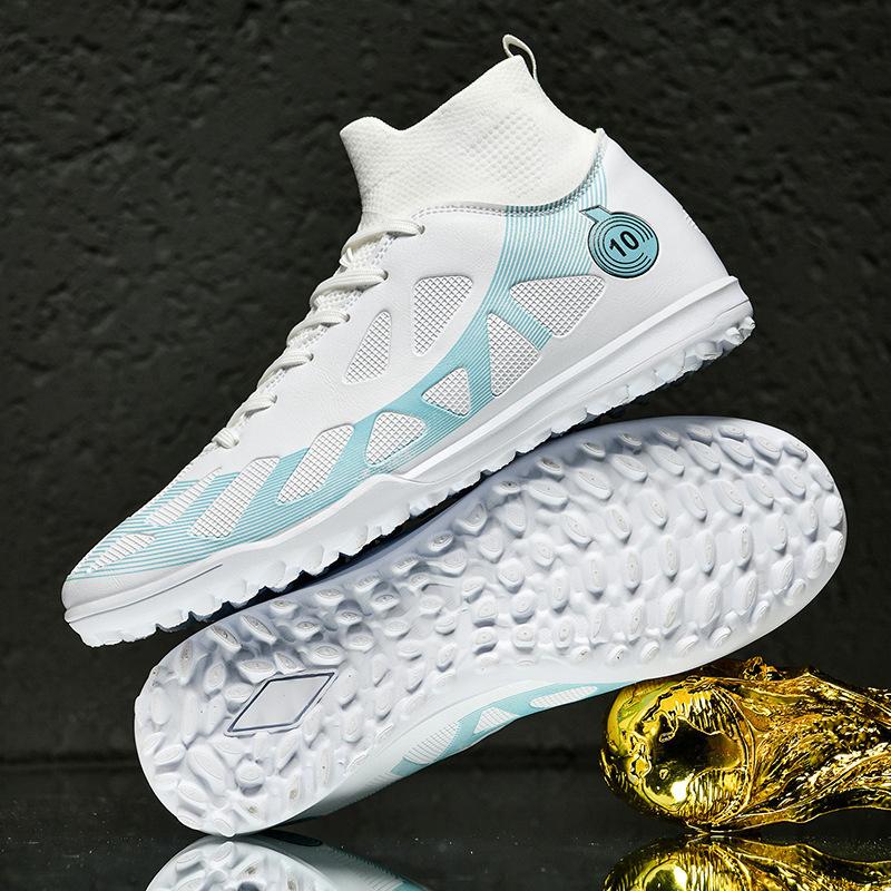 Cross-border football shoes high-top 2024 autumn long and short nail sneakers foreign trade large size 46 boys adult sports shoes
