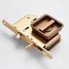 Square Sliding Door Lock Bedroom Pocket Door Lock Invisible Recessed Balcony Sliding Door Lock Anti-Theft Safety Wood Gate Lock