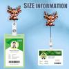 Christmas Retractable Badge Clip for Office, Medical, and Education Professionals.