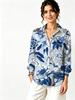 Women Lapel Long Sleeve Chinese Floral Print Shirt, Thin Blouse for Office Work, Daily Wear, Party & Vacation