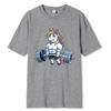 Funny Gym Unicorn Fitness Fitness Round Neck Cotton T-Shirt Men Casual Short Sleeve T Shirt Top Fashion High Quality Clothing