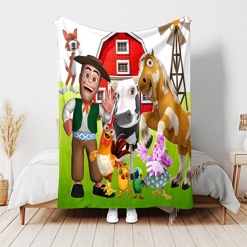 1pc Blanket - La Granja de Zenón Print Design, Lightweight Blanket for Sofa, Bed- Soft &Warm, Gift for All Seasons