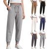 Спортивные штаны для женщин Женские спортивные штаны Средняя посадка Однотонные штаны Повседневные брюки Брюки-джоггеры с карманом