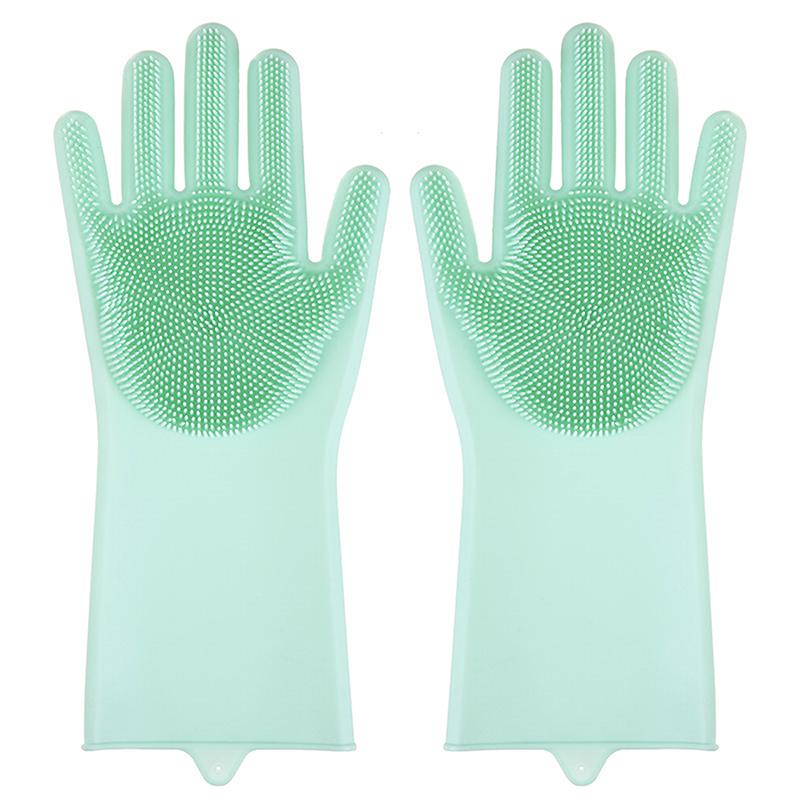 Multifunction Pet Bathing Gloves Silicone Anti-slip Dishwashing Cleaning Glove Suitable For Household Sponge Brush Cleaning Tool