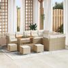 VidaXL 13-piece Garden Sofa Set Beige Polyrattan, Modern, Ergonomic Lounge Set for Garden and Terrace, 3361531