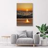 Canvas print, Sea and setting sun