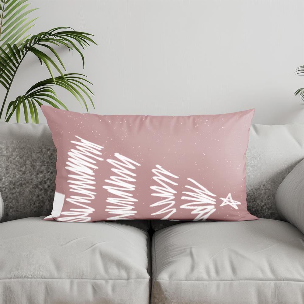 Декор для дома Подушка Merry Christmas шеврон Подходит для дивана, спальни, автомобиля Наволочка Подушка Прямоугольная подушка для спины