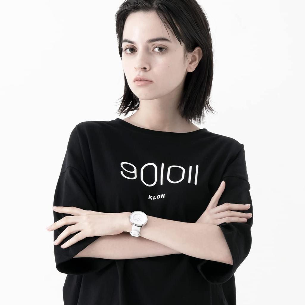 Watch Replacement Strap Set 2way White Silver Popular Brand Stylish Leather 36mm KLON INFINITY STAIR Series Men's Women's -FIRST- [36/W-FACE]