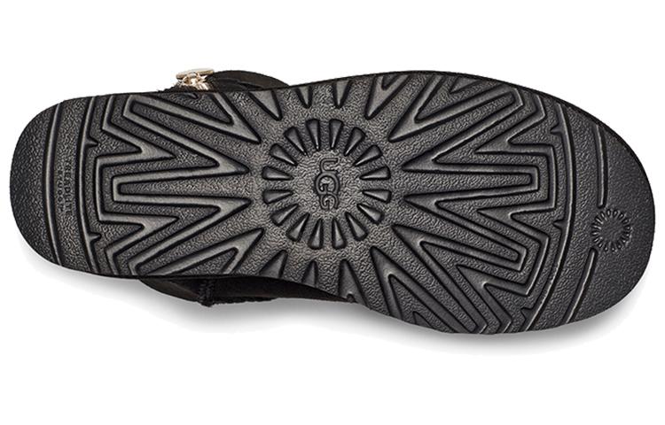 Женские кроссовки UGG Bailey Zip Mini на флисовой подкладке Черные Женские