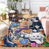 1pc 800g/m2 Crystal Velvet Anti-slip Animal Cat Chair Carpet Living Room Mat Bedroom Polyester Rugs