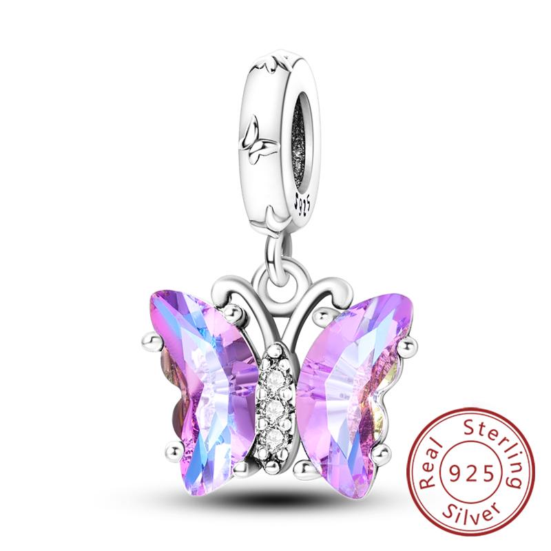 Оригинальные шармы-подвески из меди в виде светлячка, пчелы, бабочки, колибри для браслетов, женские украшения в подарок