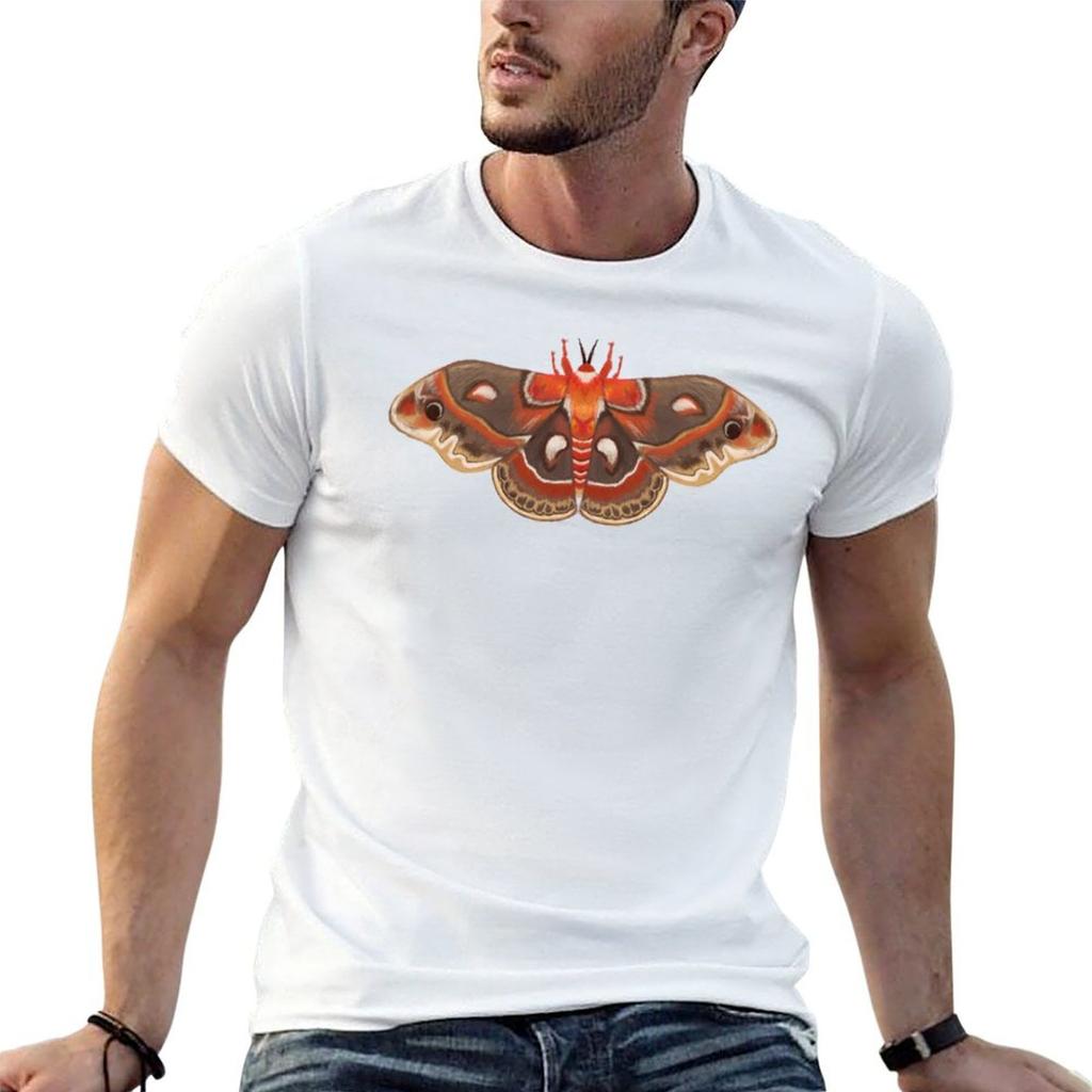 Cecropia Moth T-Shirt anime tshirt man t shirts for men casual black cotton t-shirt plain for m