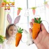 1-4PC Carrot Bunny Fabric Hanging Easter Decorations Creative Home Party Decorations Hanging Plush Gifts Easter Home Decorations