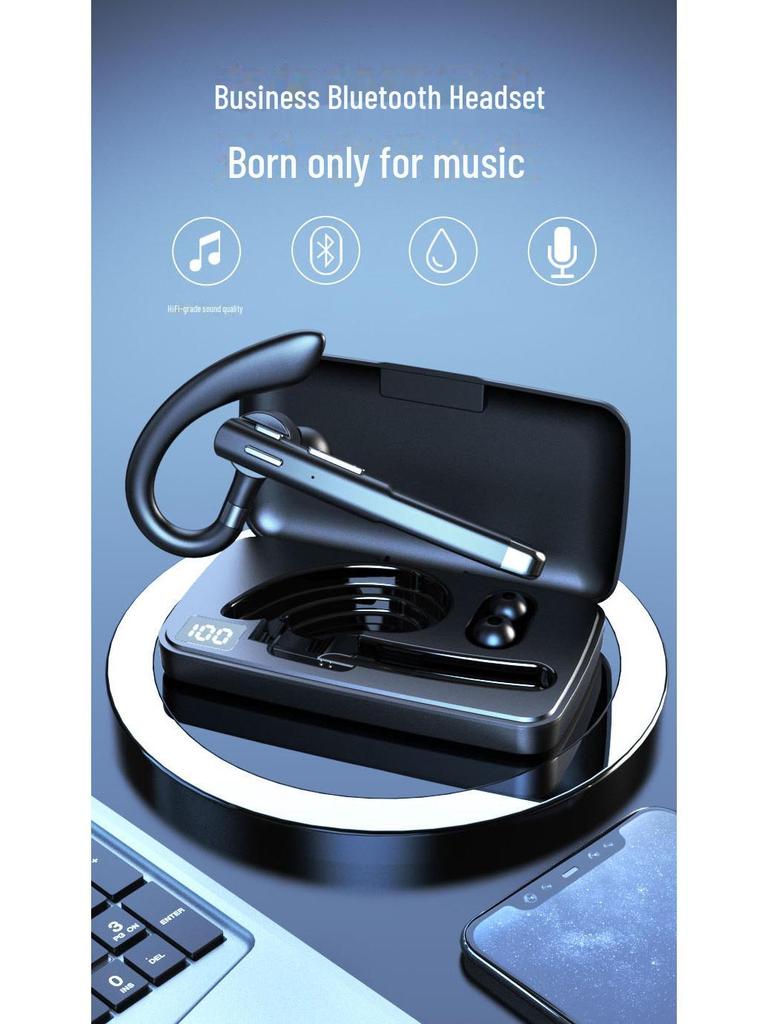 Bluetooth-гарнитура YYK-520 Gen 2: Беспроводная, с длительным сроком службы батареи, шумоподавлением, бизнес-модель с креплением на ухо