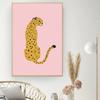 Pink Cheetah Posters And Prints Boho Animals Decorative Wall Pictures Leopard Canvas Paintings For Living Room Cuadros Decor