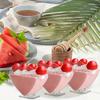 10Pcs Heart Shaped Dessert Cup Plastic Mini Mousse Cup Party Wedding Supplies Disposable
