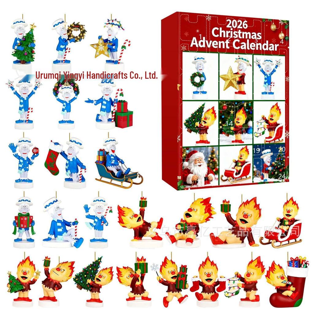 2026 Highland Cattle Acrylic Box Holiday Countdown Calendar