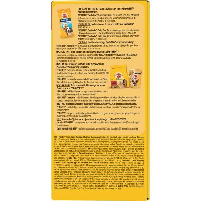 PEDIGREE Mega box mix récompenses rodeo et jumbone - Pour chien - 780 g