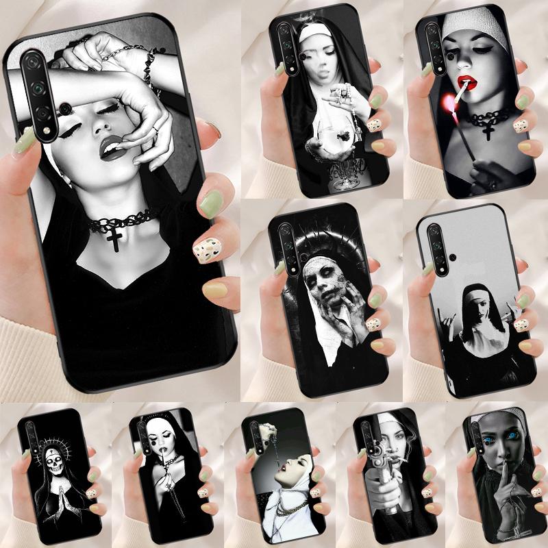 Sexy Girl Sister Style Nun Case For Huawei Honor 70 50 X8 X9a Magic5 90 Lite P20 P30 P40 P60 Pro P Smart Nova 5T Cover