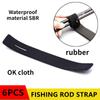 6 PCS/reusable Rod Fishing Tackle Belt Rubber Belt Packing Belt Outdoor Retaining Belt/rubber Elastic